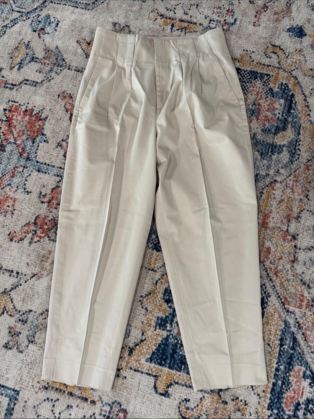 Women’s Pleated Chino Pants in Light Beige by Banana Republic